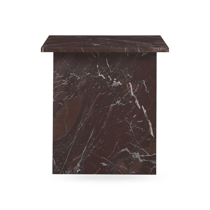 Bexly Marble Top End Table, Red