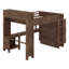 Lit mezzanine avec garde-robe intégré, bureau, tête de rangement et station de charge USB, idéal pour les petites chambres-600324603
