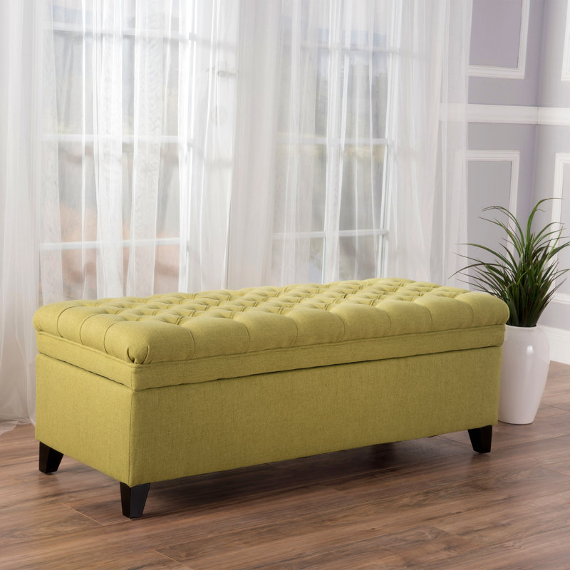 Repose-pieds avec rangement, repose-pieds repose-pieds pour le salon et la chambre à coucher, Vert