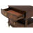 Dark Cherry Finish Nightstand With Power Outlet, Round Key Knobs, Gold Capped Legs, And Ball Bearing Glide | Gift Idea