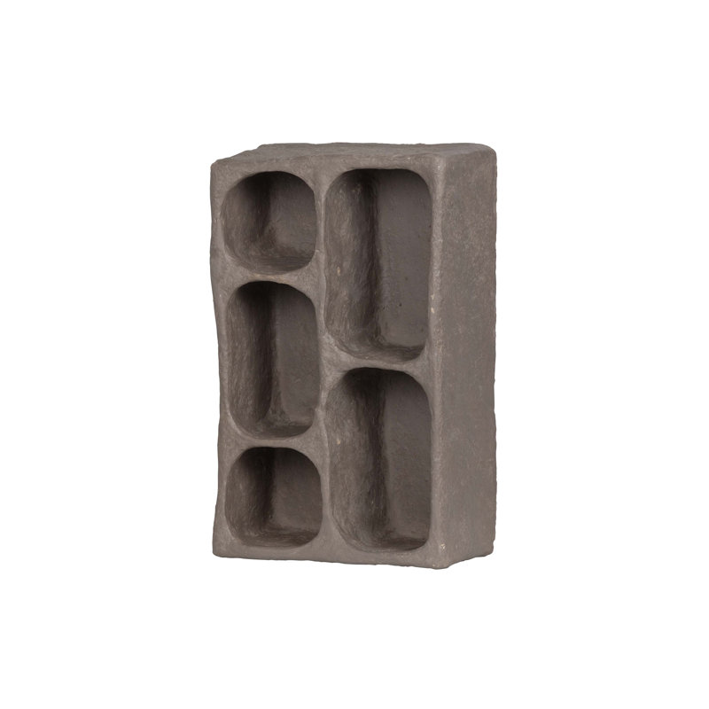 Clay 5 Piece Papier Maché Accent Shelf, Grey