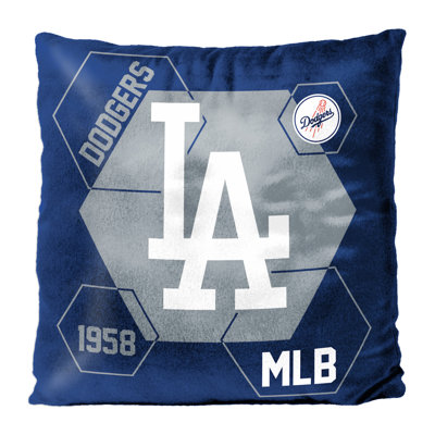 MLB Los Angeles Dodgers Connector Velvet Reverse Pillow, Baseball Fan Decor, 16x16 Inches
