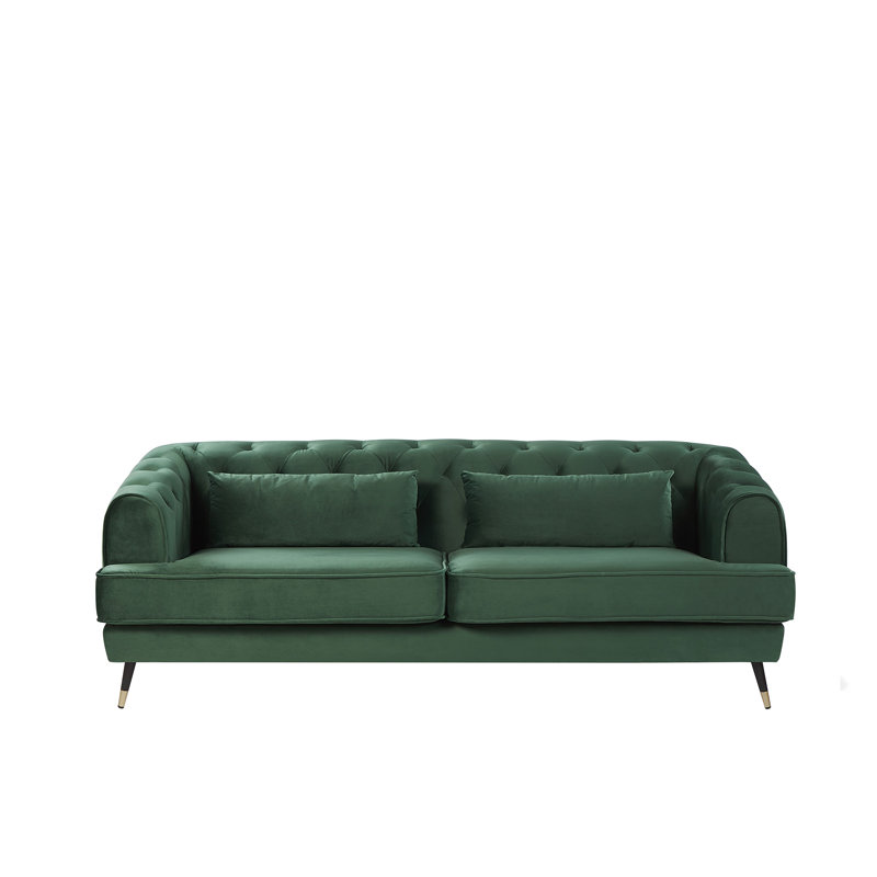 Cloutier Velvet Sofa, Green