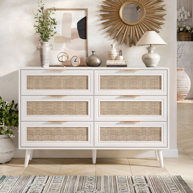 Buffet 47,2 "Rattan Buffet, Blanc