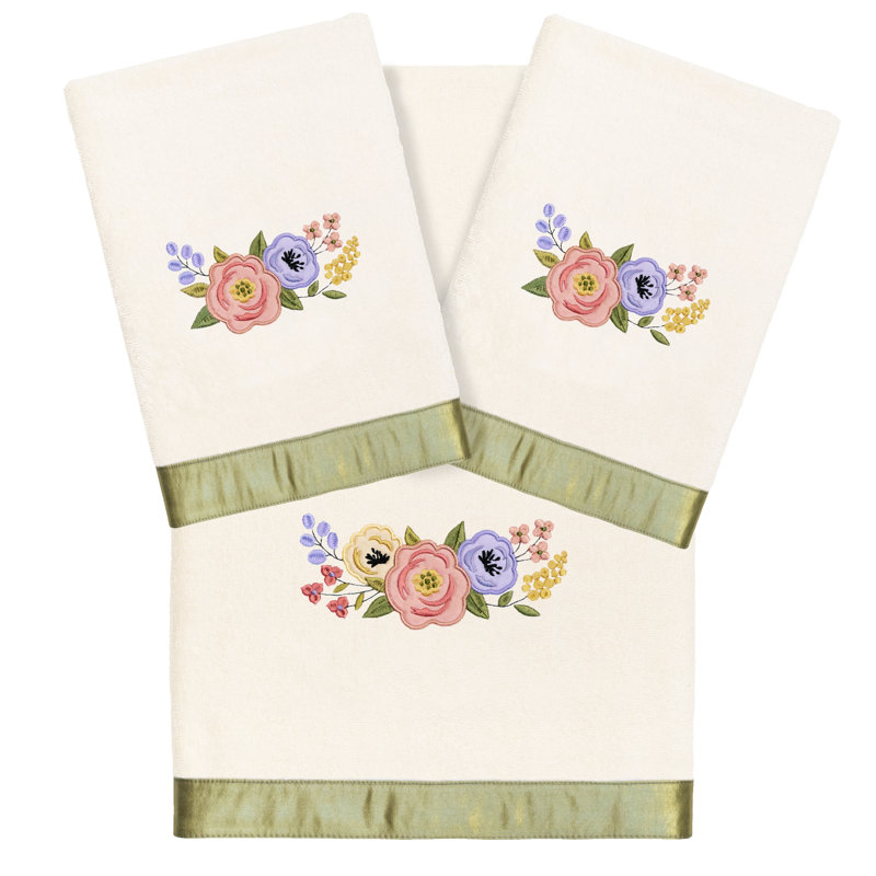 3 Piece 100% Turkish Cotton Towel Set, Beige