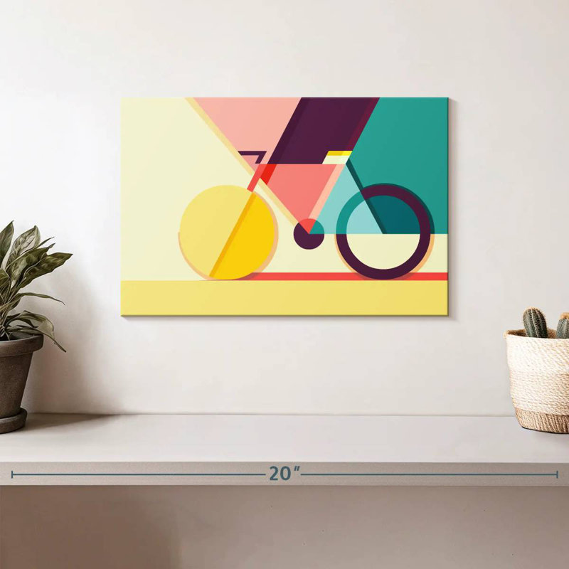 Mehar Geometric Bicycle, 8" H x 12" W