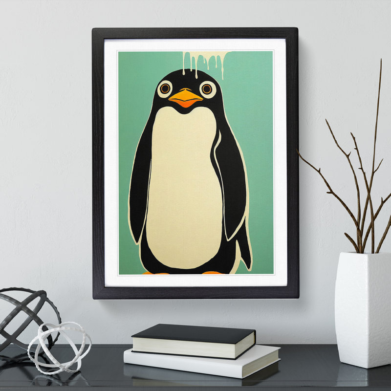 Little Penguin - Framed Print, Black, 46cm H x 34cm W x 2cm D