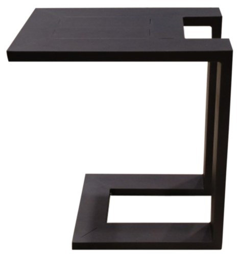 Table d’appoint en métal Shumpert, Gris foncé