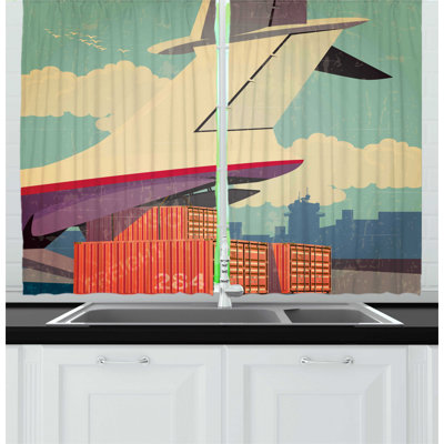Ruffled Kitchen Curtain
