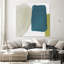«Beige and Navy Abstract», reproduction d'art sur toile géante 72 po x 72 po-59884948