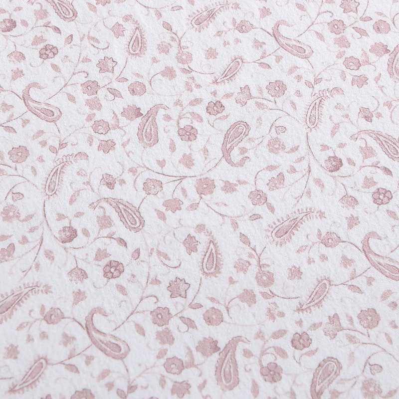Brushed Cotton Flannel Sheet Set, Paisley Prance Pink, Full Sheet Set with 2 Pillowcases