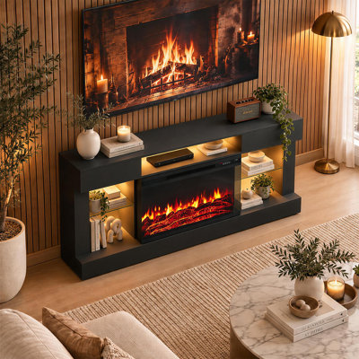 TV Stand Without Electric Fireplace