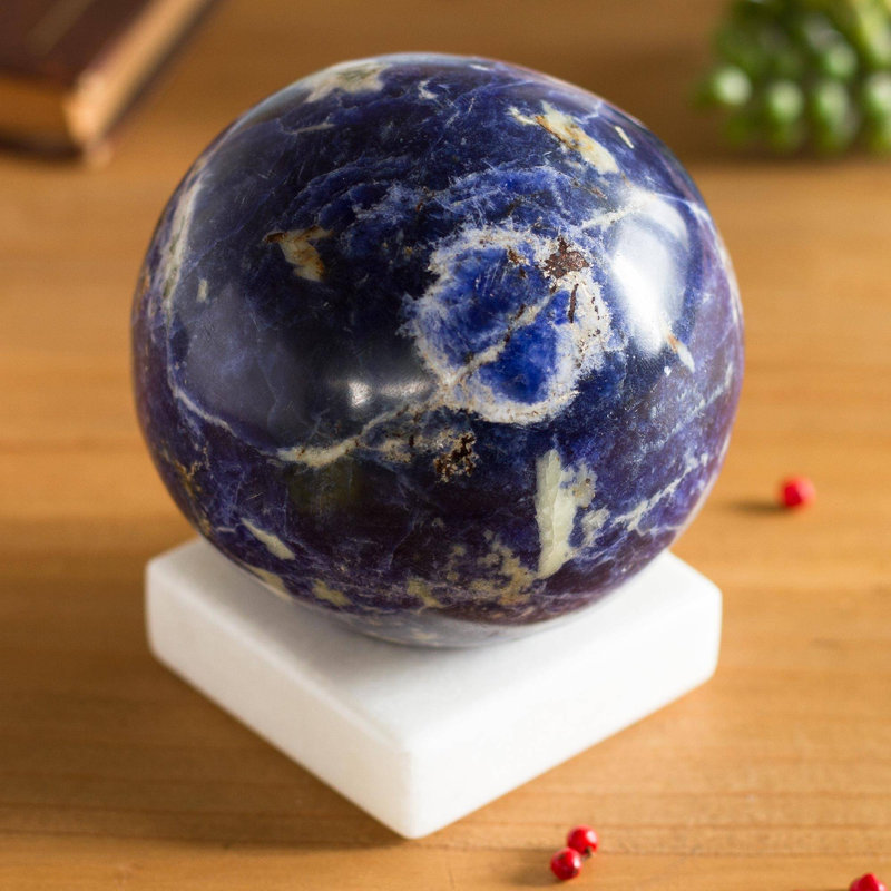 Figurine de pierre Sodalite bleu