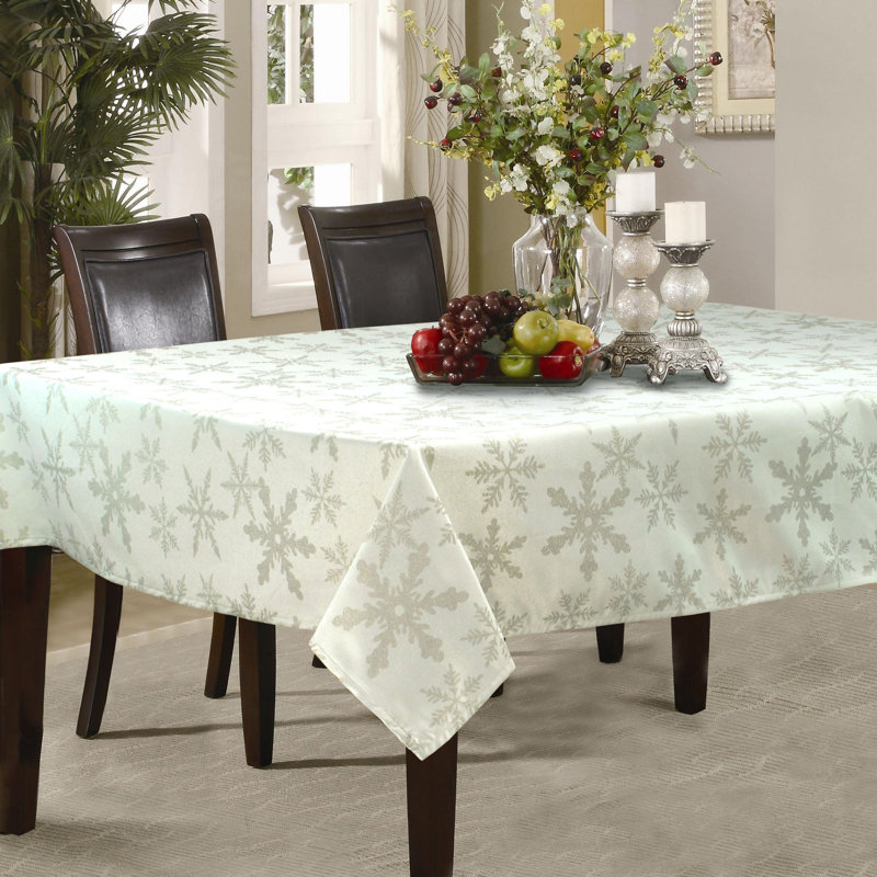 Cerys Geometric Christmas Tablecloth, 120" L x 60" W
