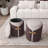 Two-Toned Ottoman With Storage Or Vanity Stool-1407298937