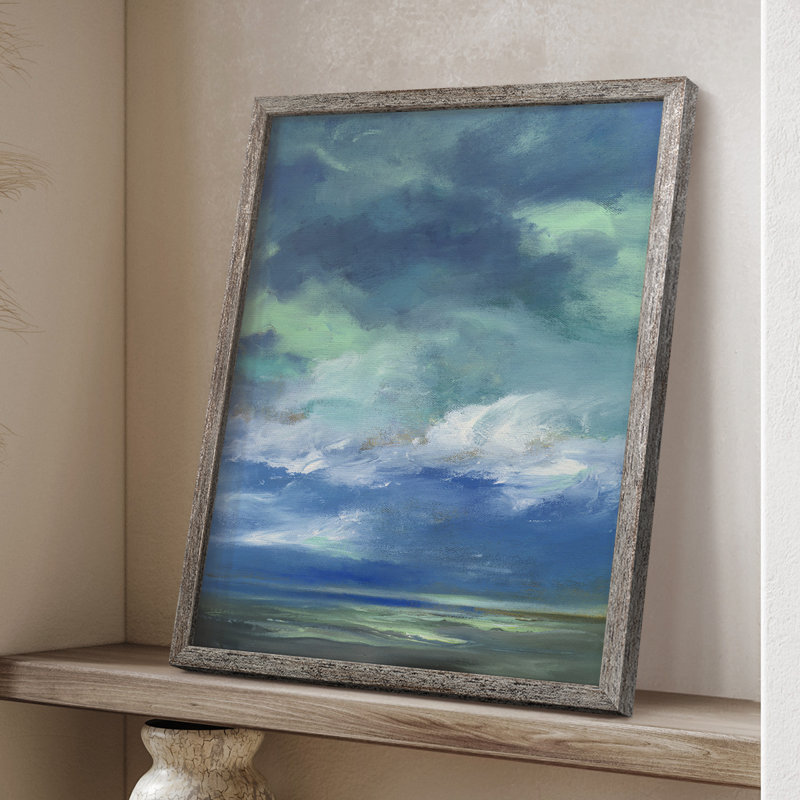 «Island Morning», reproduction encadrée - bois massif, H 21 po x l 17 po