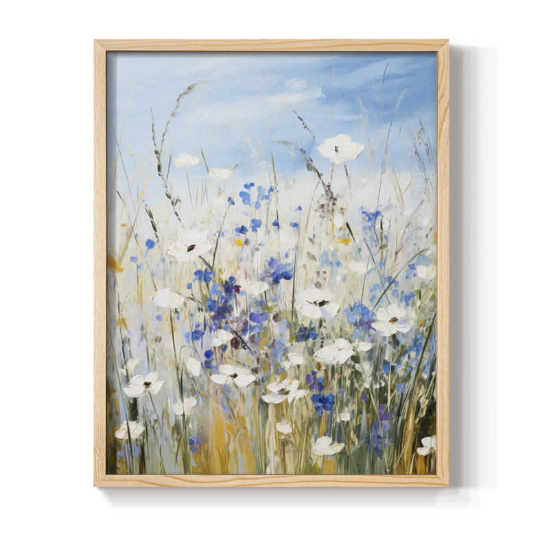 Reproduction encadrée FLORAL Series XIII - bois massif, H 11 po x l 9 po