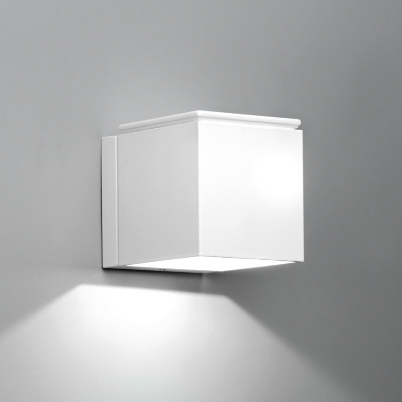 Dau 1-Light Flush Mount, Matte White Lacquer, 1 x 60W Halogen Frosted bulb, Up AND Down Light