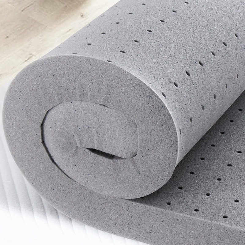 Très grand matelas en mousse viscoélastique gélifiée 2 pouces pour matelas à circulation d'air de conception ventilée de longue durée, nous, adoucissant les matelas et régulant la chaleur