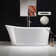 67" x 32" Freestanding Soaking Acrylic Single Slipper Bathtub with Reversible Drain