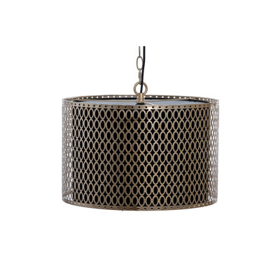 1 - Light Gold/Black Drum Pendant