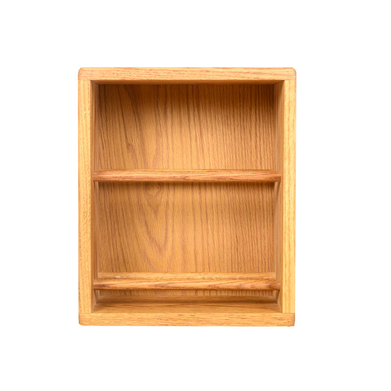 Support à CD en bois à goujon - Série 06, H 14,5 po x l 12,25 po x P 6,5 po, Foncé