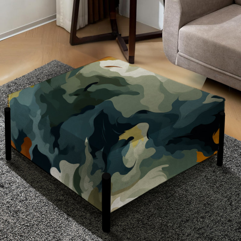 Artistic Concealment - Grand repose-pieds carré camouflage