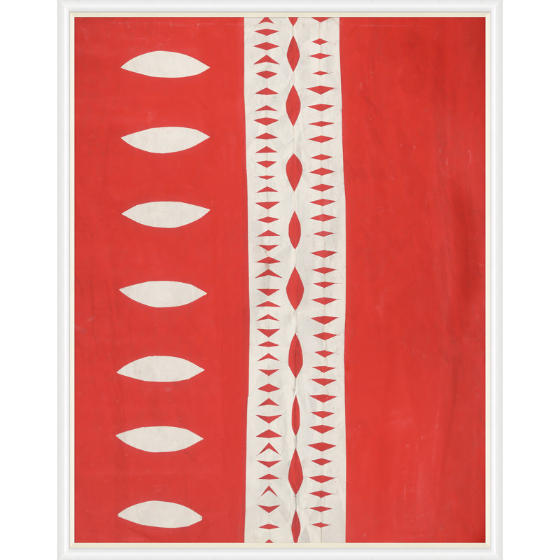 Striped Abstract 1 Print by Paule Marrot, 54" H x 43" W x 1.25" D, White Framed