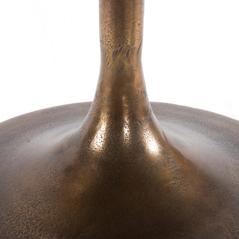 Tulip Aluminum Side Table, Antique Rust