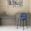 Tabouret de bar en velours Lazio avec pieds en fer-1985942149-1882502422
