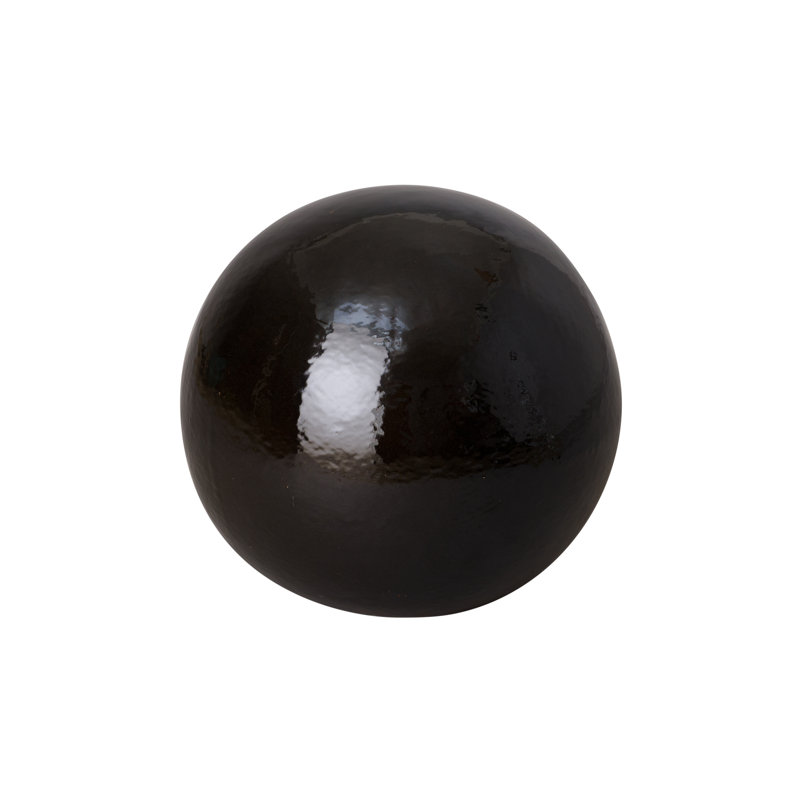Boule de paysage en céramique, H 20 po x l 20 po x P 20 po, Noir