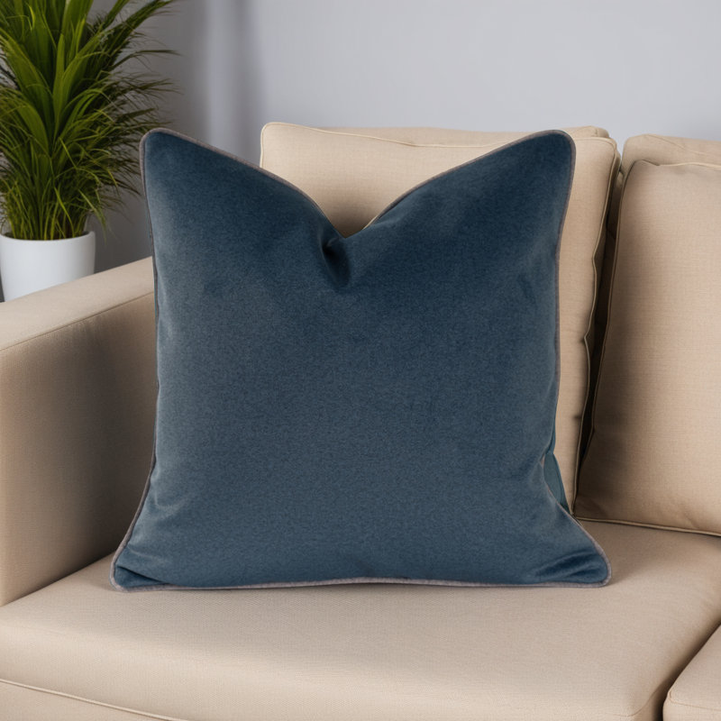 Qiviut Blue 24x24 Down Filled Pillow, Blue, Down Blend, Square 24"