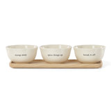 Kate Spade New York Ks What A Treat Dip Bowls W Tray S/3