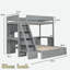 Lit superposé avec bureau et USB-1208861704