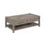 Table basse de 50 po en chêne sans assemblage avec tiroirs et tablette pour une décoration polyvalente
