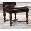 Chaises de salle à manger de luxe, 2 pièces, bois massif de cerisier brun, décorations en faux bois, chaises d'appoint à dossier noir 2 pièces pour les repas traditionnels, sculptures, doublure de soutien