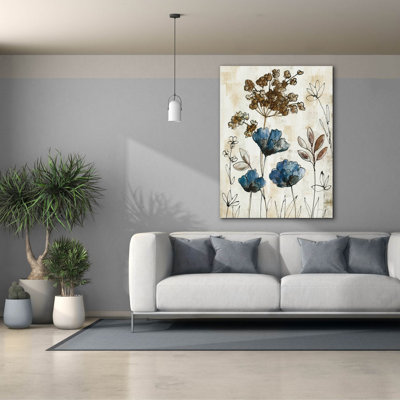 Toile épique «Botanical Trio 2 Neutral» par Silvia Vassileva, 40 po x 54 po