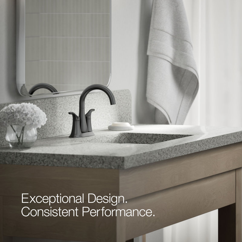 Simplice Centerset Bathroom Sink Faucet, 1.2 Gpm, Black