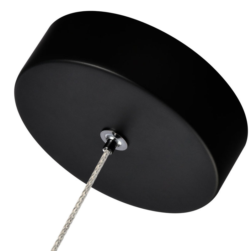 Amalfi 4.75-in Integrated LED Height Adjustable ETL Certified Pendant Light with Cone Shade, Black