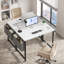 Bureau d'ordinateur de 40 po avec structure en métal, surface imperméable et sac de rangement - idéal pour le bureau-1676133825-1676133830