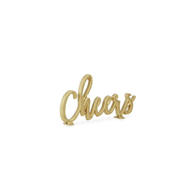 Cendrillon Text & Numbers Figurines & Sculptures, Gold