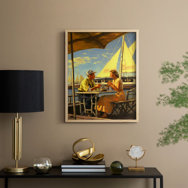 NAUTICAL Series DC XXXVII, reproduction encadrée - bois massif, Naturel, H 11 po x l 9 po