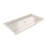 DreamLine SlimLine 32 inch D x 60 inch W x 2 3/4 inch H Single Threshold Biscuit Alcove Shower Base with 2 inch Brushed Nickel Center Round Drain-118322160-118322174