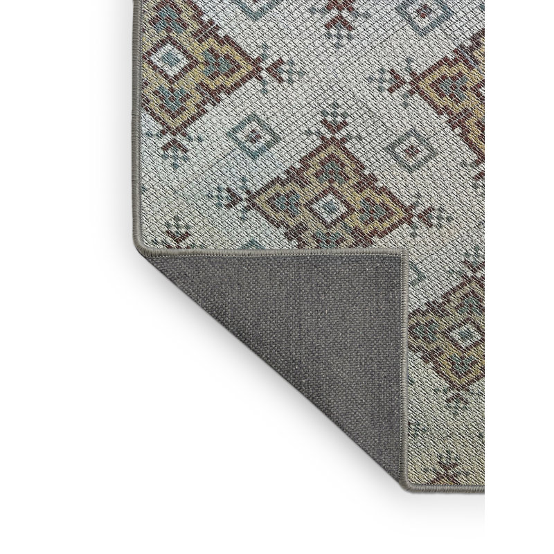 Tapis bleu / gris Ikat, Tapis de couloir 2 pi x 5 pi