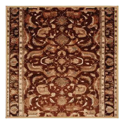 Machine Washable Persian Brown Area Rug