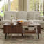 Caya 47.2" Coffee Table with 2 Fluted Drawers and Solid Wood Legs