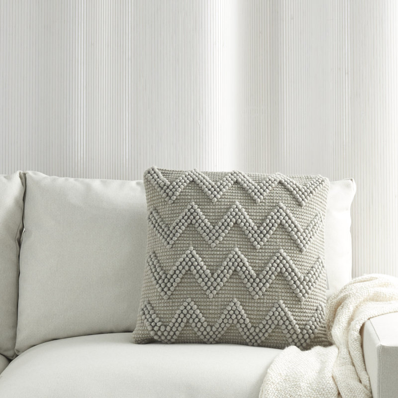  Housse et insert de coussin carré, Gris pâle, H 20 po x l 20 po x P 6 po, Carrée