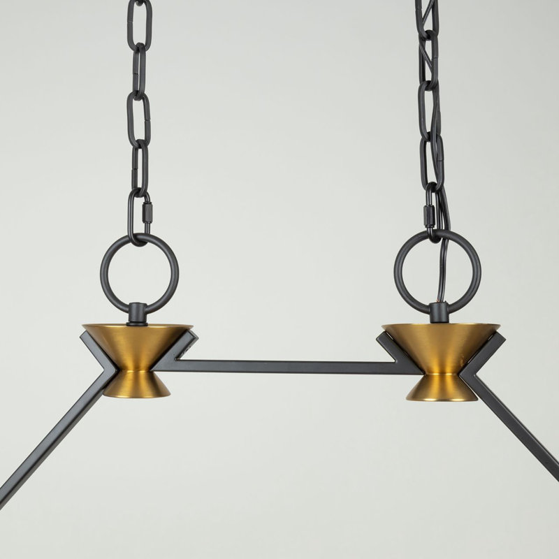Notting Hill - 10-Light Island Light - Black/Brushed Brass