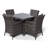 Karas 4 Seater Dining Set with Cushions and Parasol