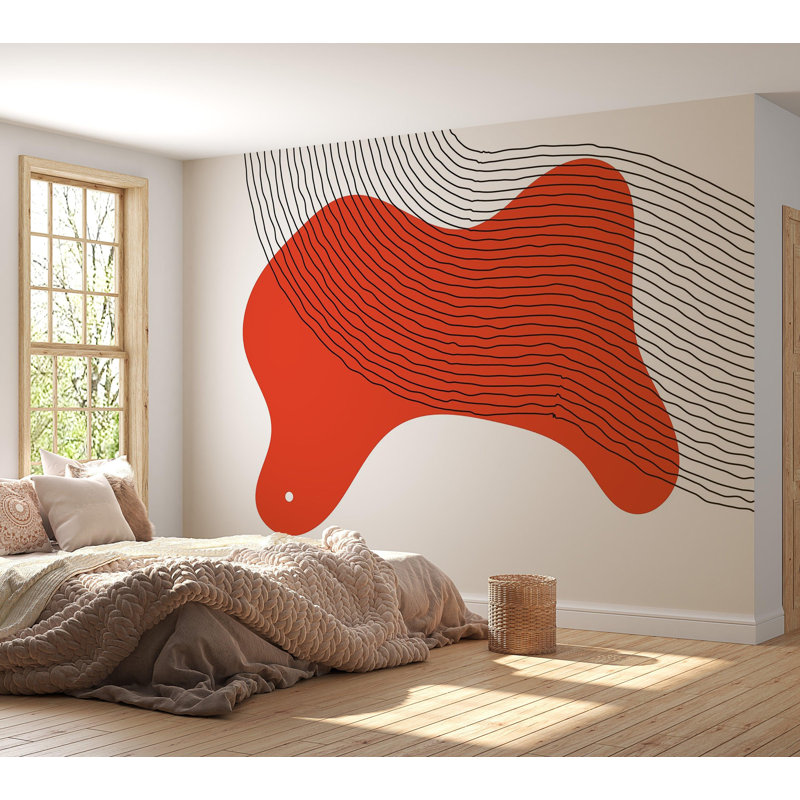 Premium Wallpaper Wall Mural - Abstract Lines, 120" L x 180" W